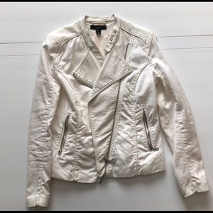 Forever 21 White motorcycle jacket